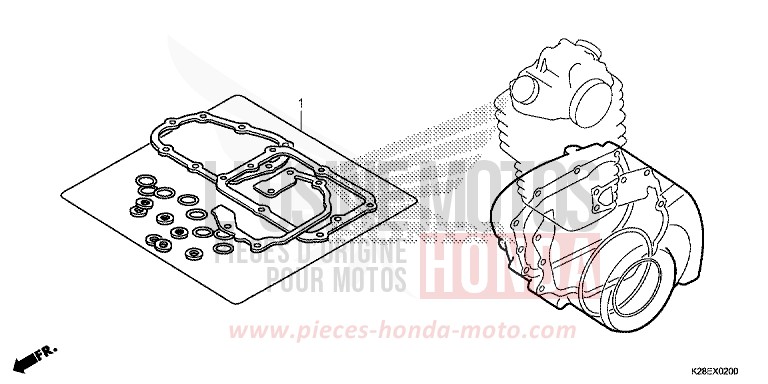 TROUSSE DE JOINT B de CRF125F "Petites Roues" EXTREME RED (R292) de 2022
